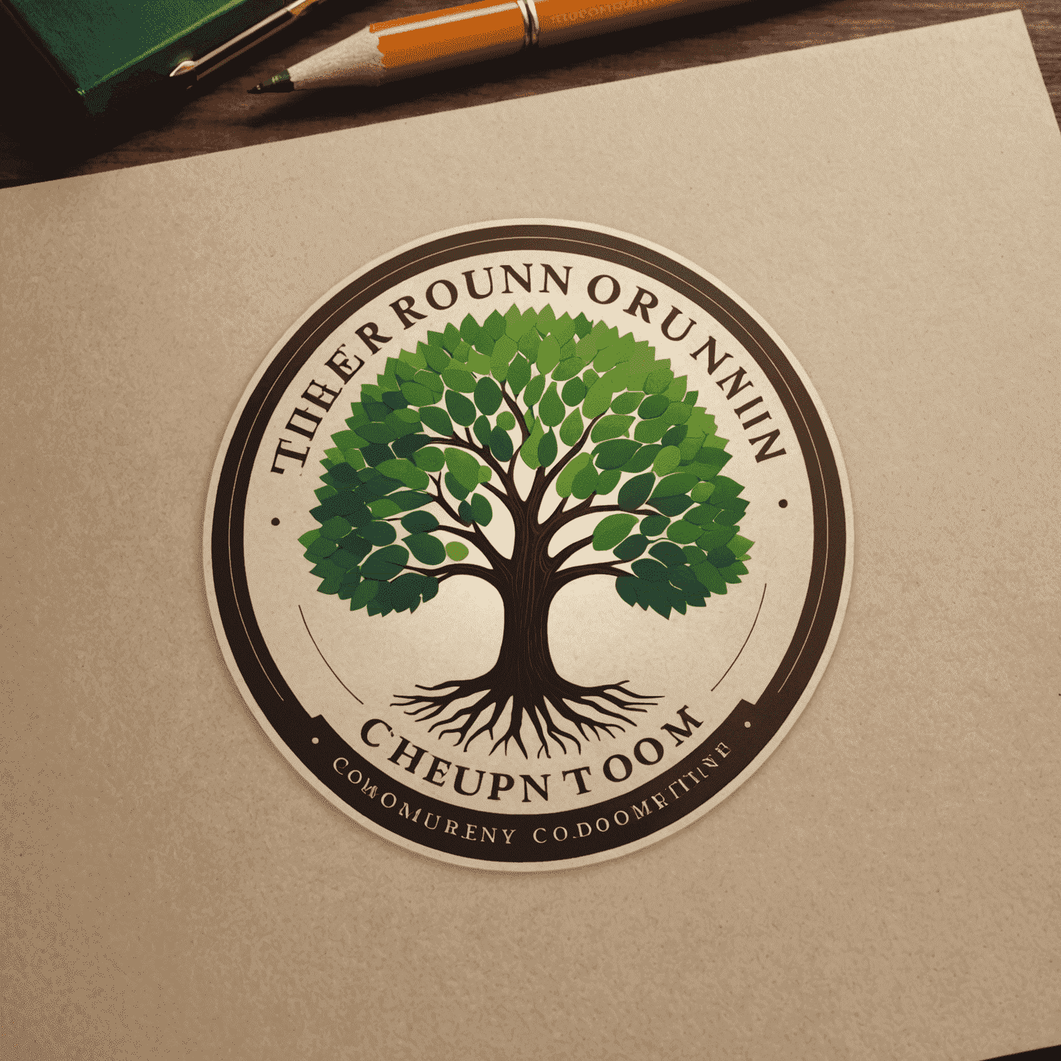 therounin_com Logo - Ein transparentes und inklusives Logo, das Gemeinschaft und Zusammenarbeit symbolisiert