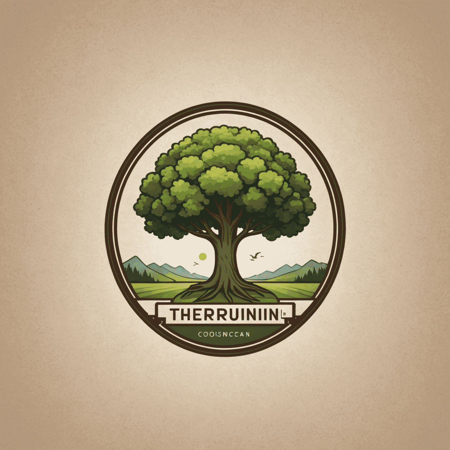 therounin_com Logo - Ein transparentes und inklusives Logo, das Gemeinschaft und Zusammenarbeit symbolisiert