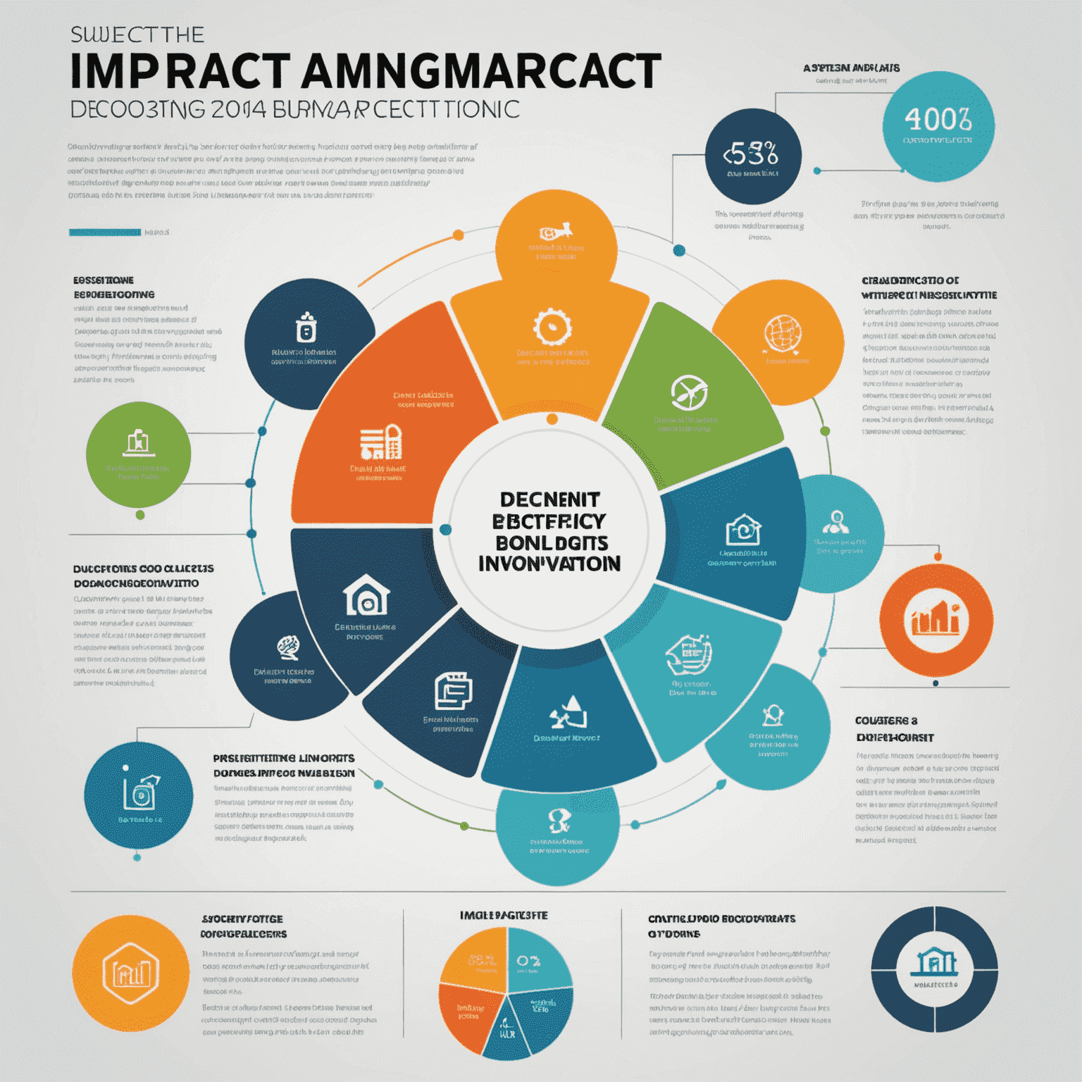 Infografik, die die Vorteile der Wirkungsanalyse visualisiert: Effizienz, Entscheidungsfindung, Spendermotivation und Innovation